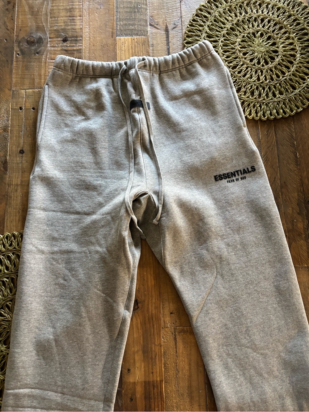Essentials Men's Heather Gray Joggers with Logo